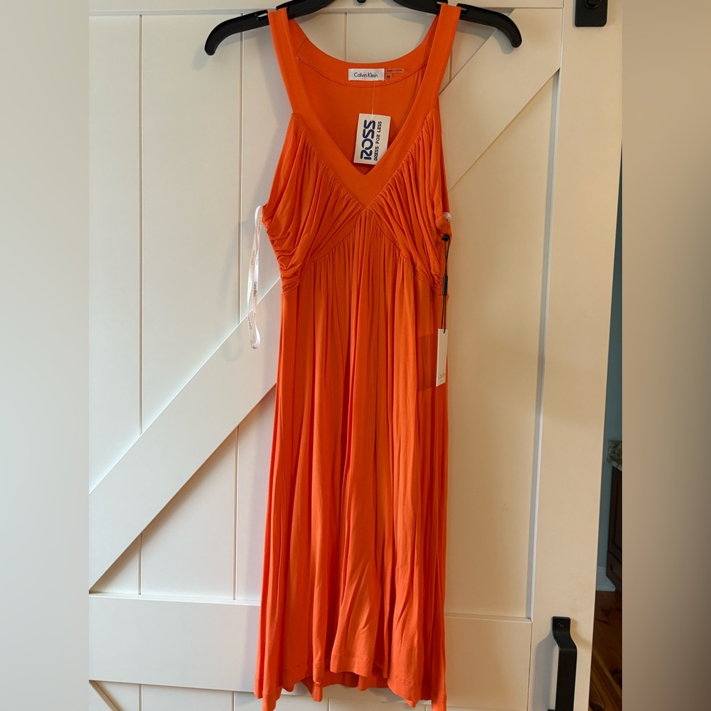 ASOS Vibrant Orange Midi Dress